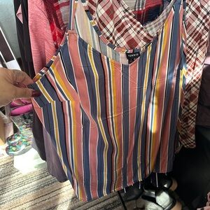 Torrid Women's Striped Cami Top - Pink, Blue, Yellow